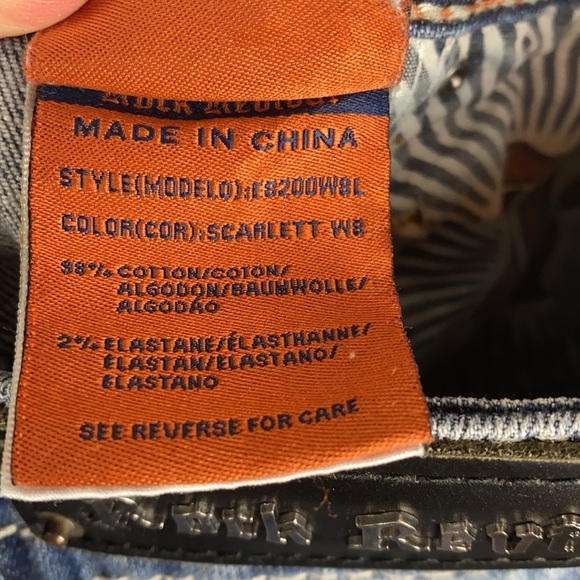 Rock Revival Scarlett Cut off Capri Cropped Cuffed Jeans medium wash distressed - Picture 15 of 16